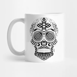 kawaii sugar mexican skull of death bones art ecopop Mug